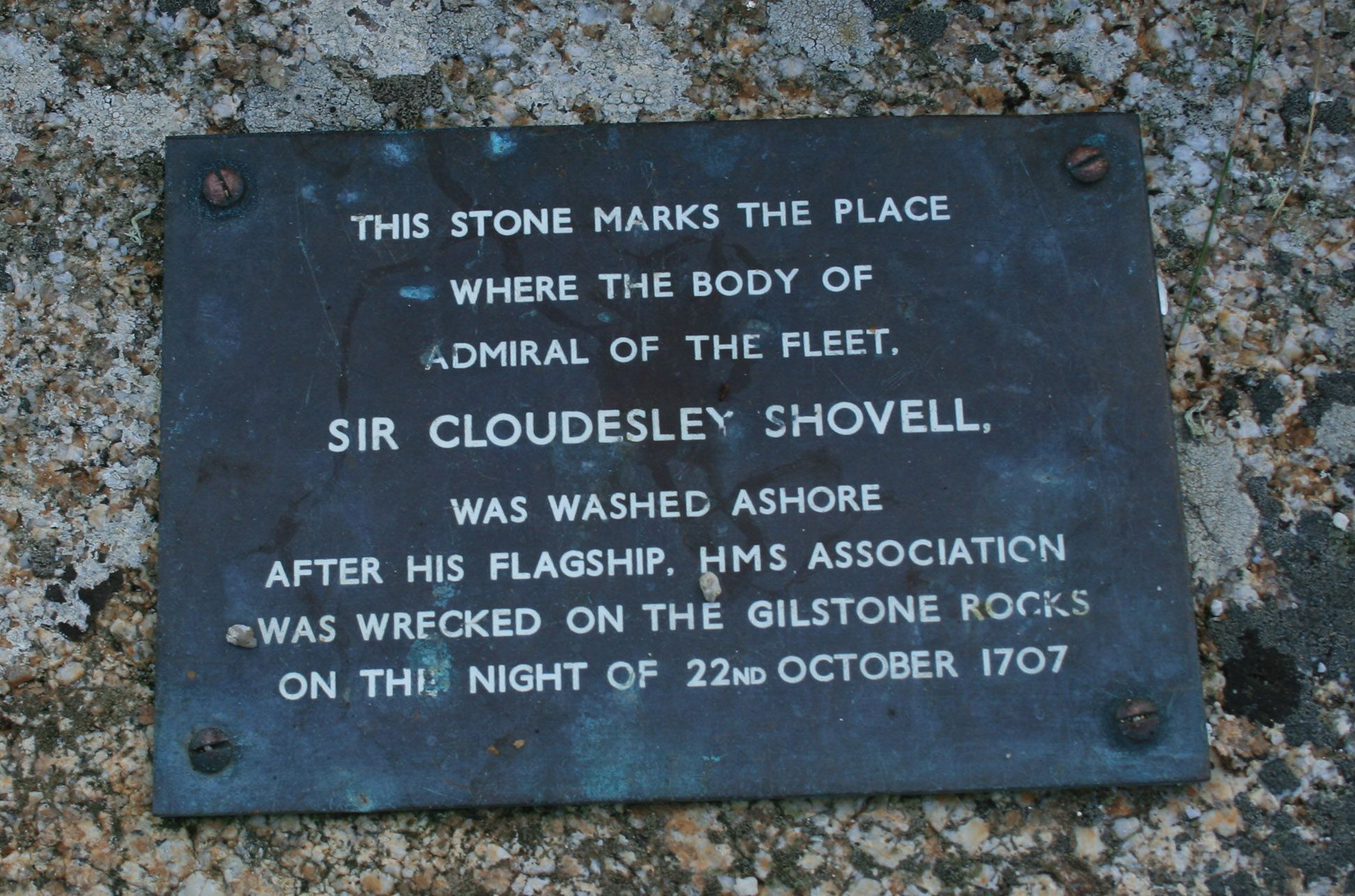 On the trail of Admiral Cloudesley Shovell