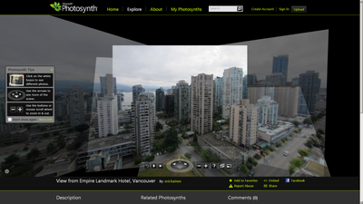 Spatial interface: PhotoSynth